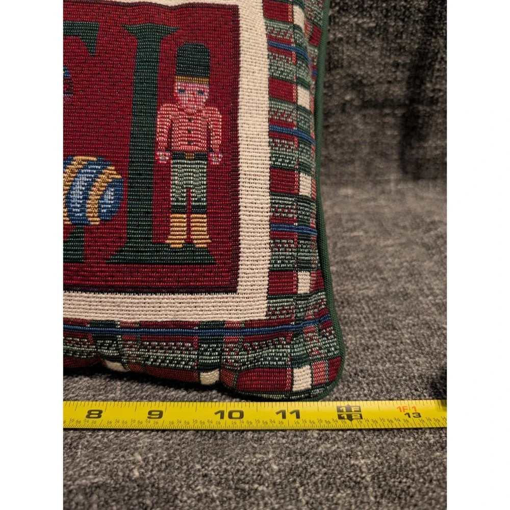 Needlepoint Holiday Noel Holiday Decorative Pillow Christmas Tapestry Pillow
